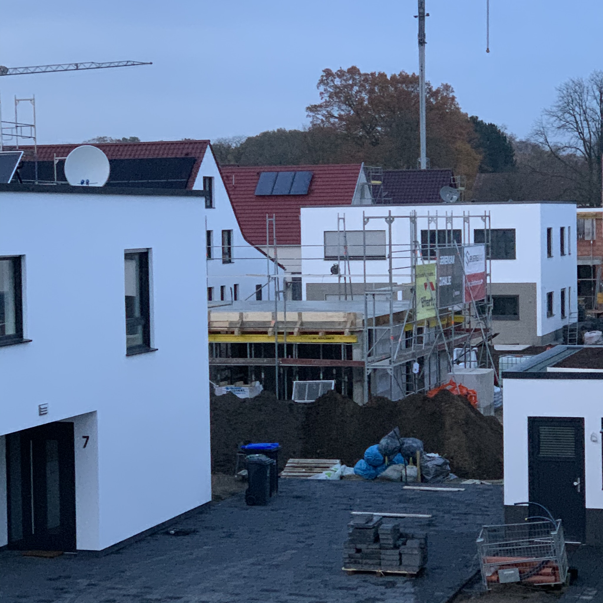 Blick auf eine Einfamilienhaus